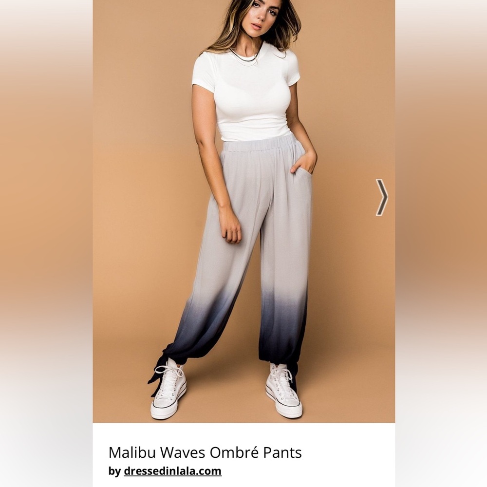 Gray and Blue ombré pants size Small